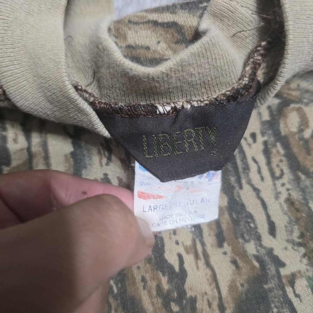 Vintage 80s Liberty RealTree Camo Pullover Sweatshirt Crewneck Mens Large - Picture 3 of 6